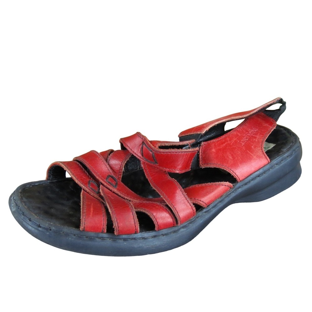 Josef Seibel Women's Strappy Red Leather Sz 36 Medium Used 2025